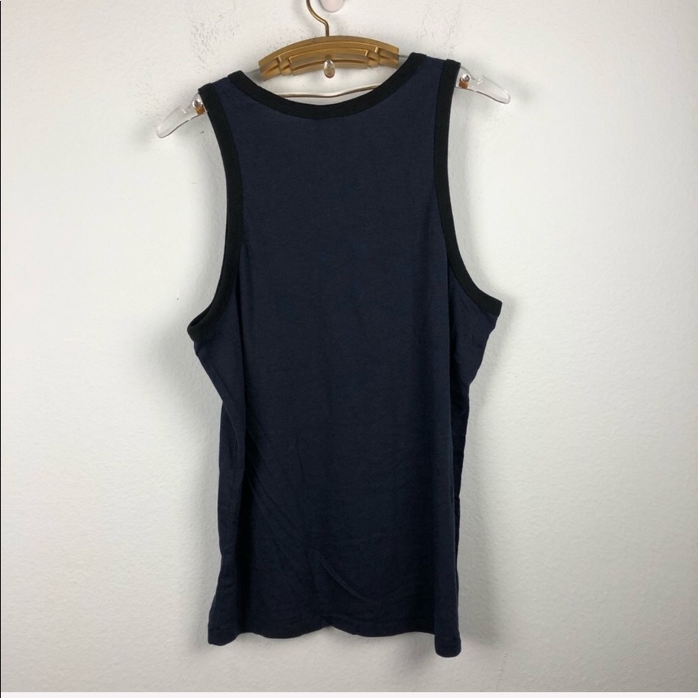Nike Logo Tank Top Navy Blue Spellout Athleisure - Picture 5 of 6